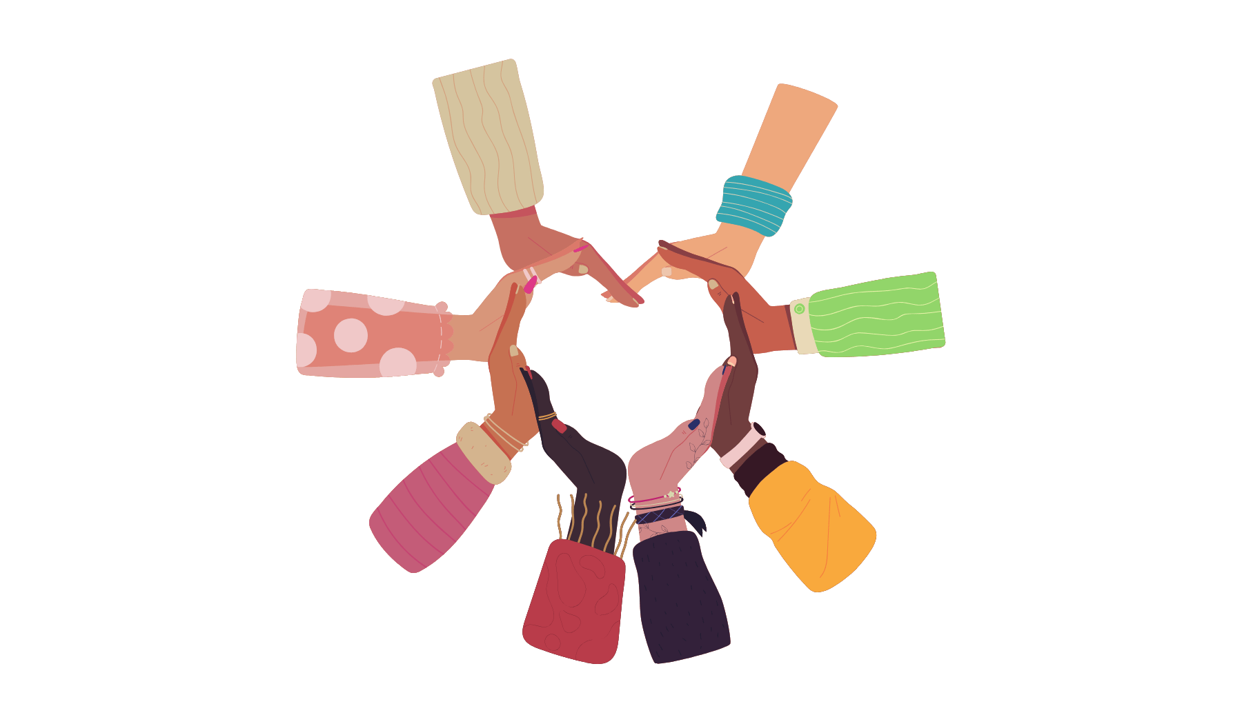 hands coming together to form a heart